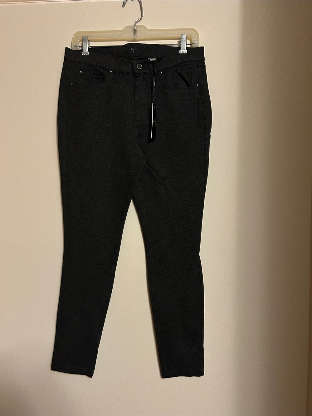 Tahari dark grey slim stretch pants size 8 new/tags